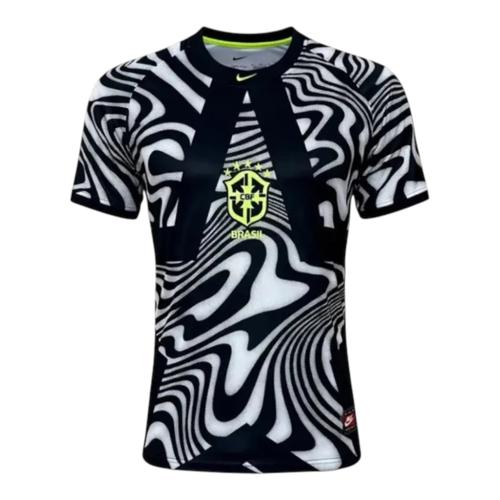 Camisa Seleção Brasileira Goleiro 25/26 - Torcedor Nike Masculina - Branca e preta